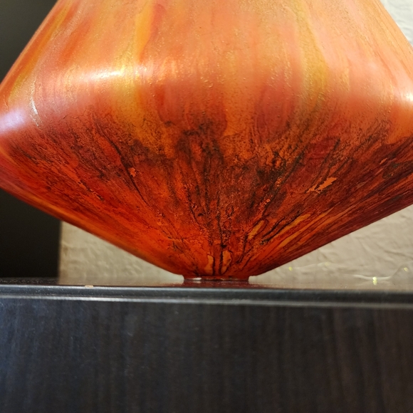 HANDCRAFTED Abstract Upcycled Glass Artwork HANDPAINTED Tabletop Art Decor - Picture 13 of 17